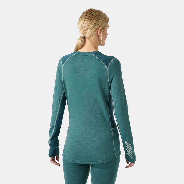 W LIFA MERINO MIDWEIGHT CREW, OPAL GREEN, XXXL