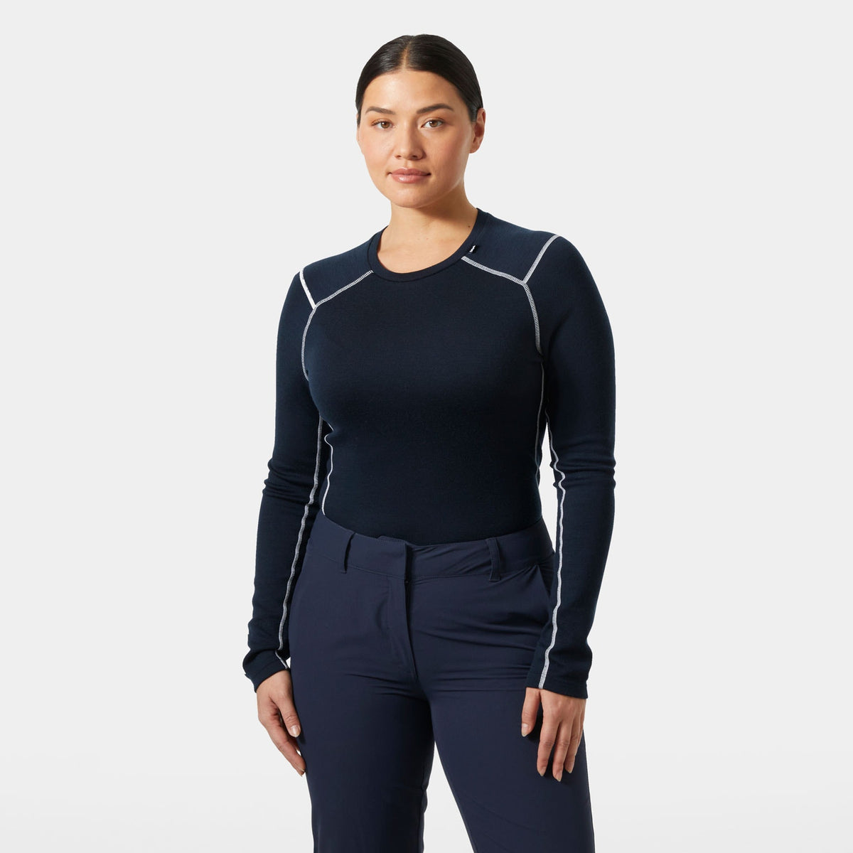 W LIFA MERINO MIDWEIGHT CREW, NAVY, L