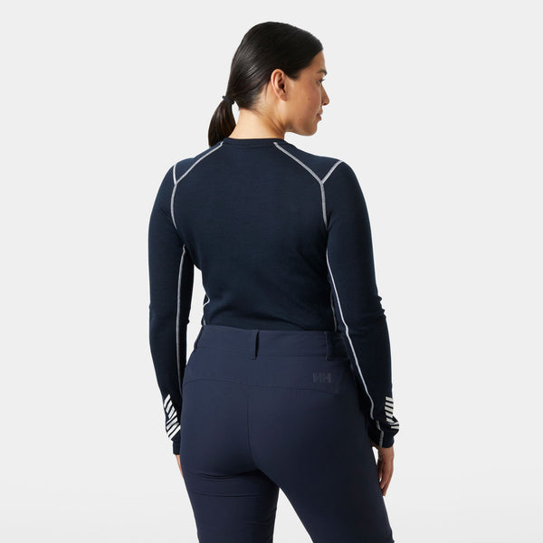 W LIFA MERINO MIDWEIGHT CREW, NAVY, L