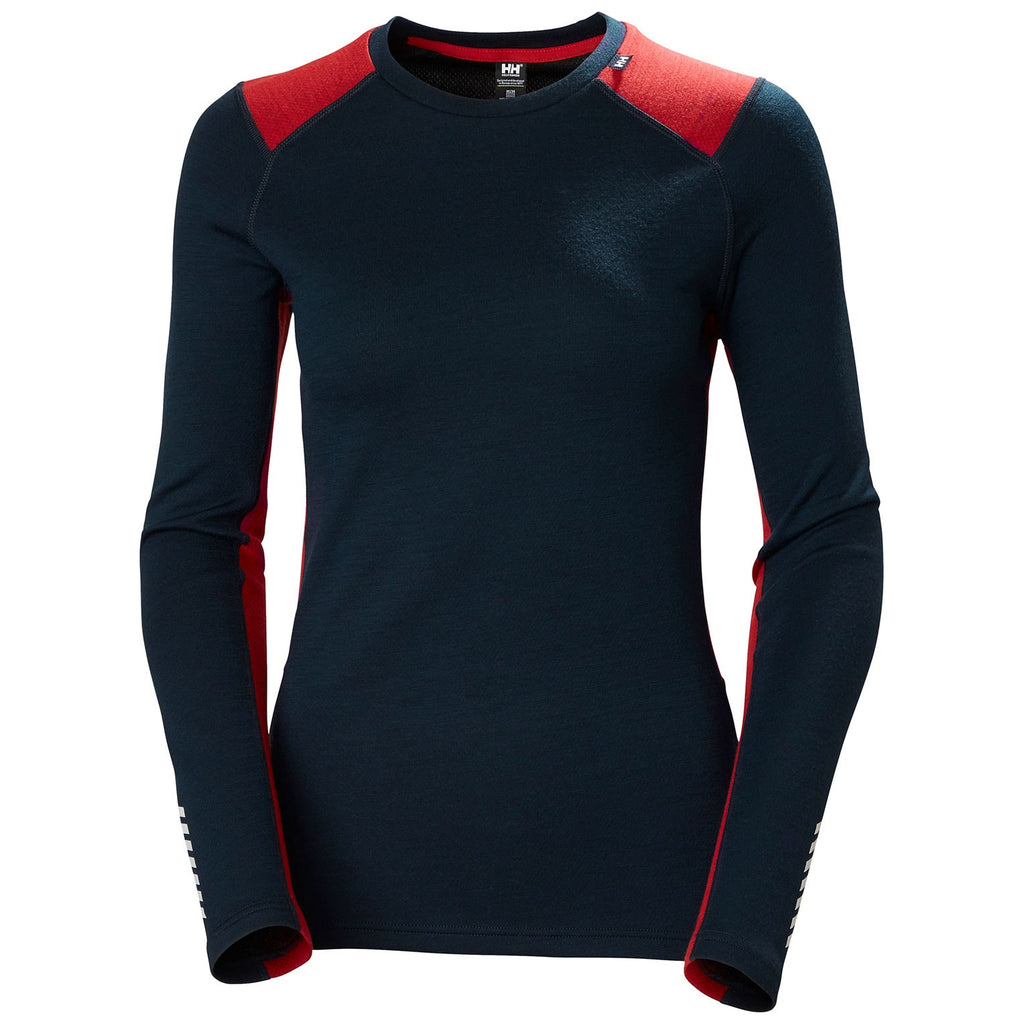 W LIFA MERINO MIDWEIGHT CREW, NAVY, L