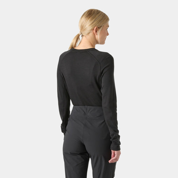 W LIFA MERINO MIDWEIGHT CREW, BLACK, XS
