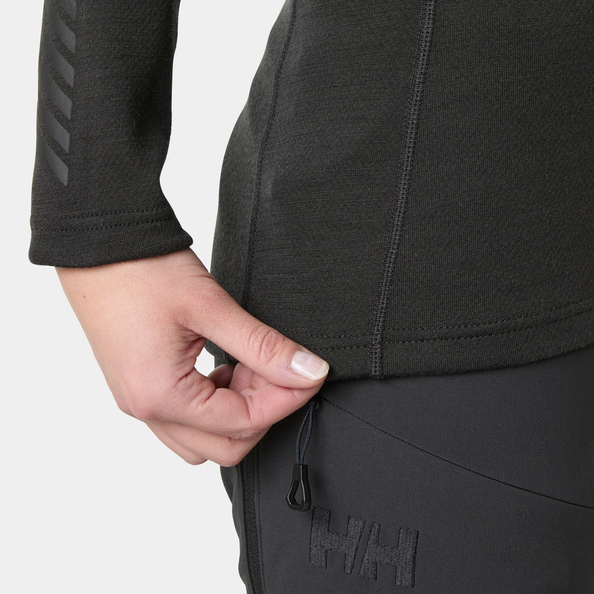 W LIFA MERINO MIDWEIGHT CREW, BLACK, XS