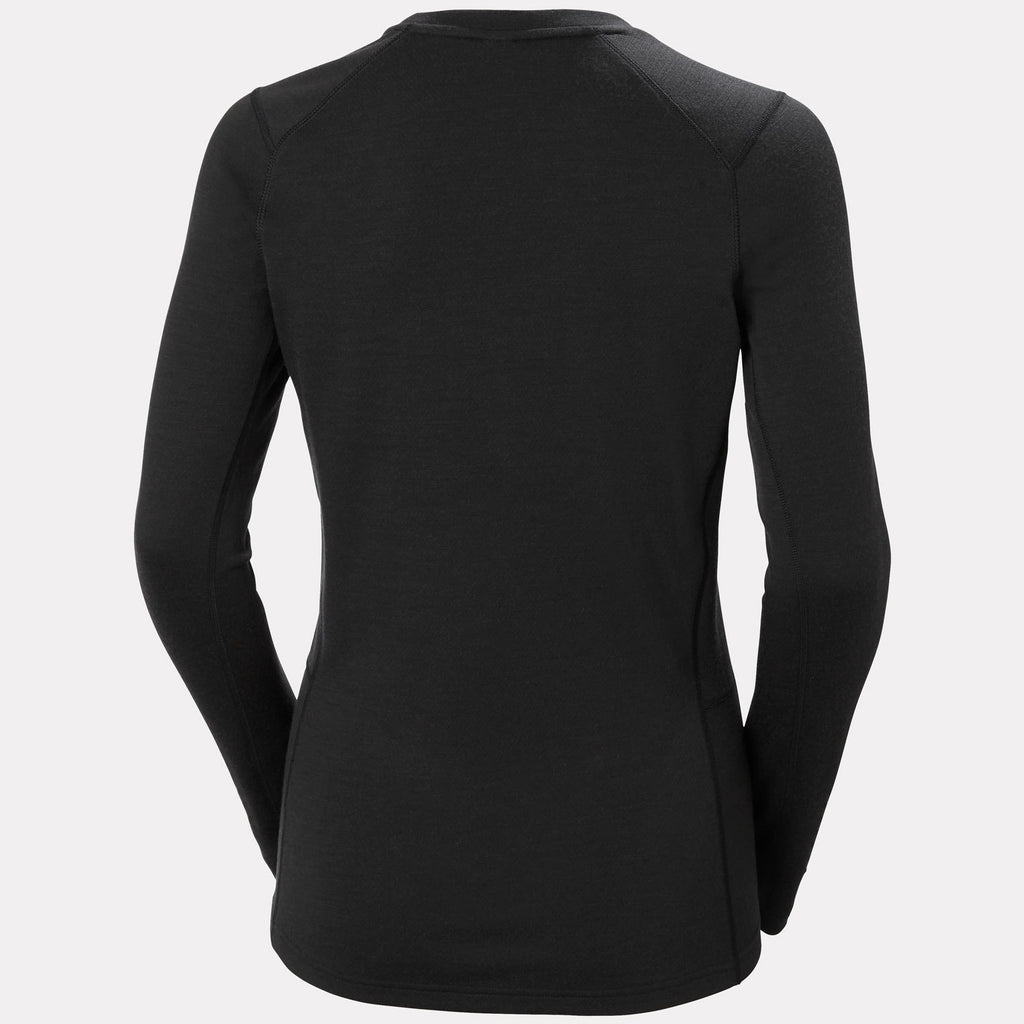 W LIFA MERINO MIDWEIGHT CREW, BLACK, XS