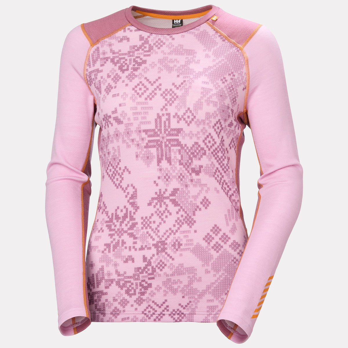 W LIFA MERINO MIDW GRA CREW, CHERRY BLOS, L