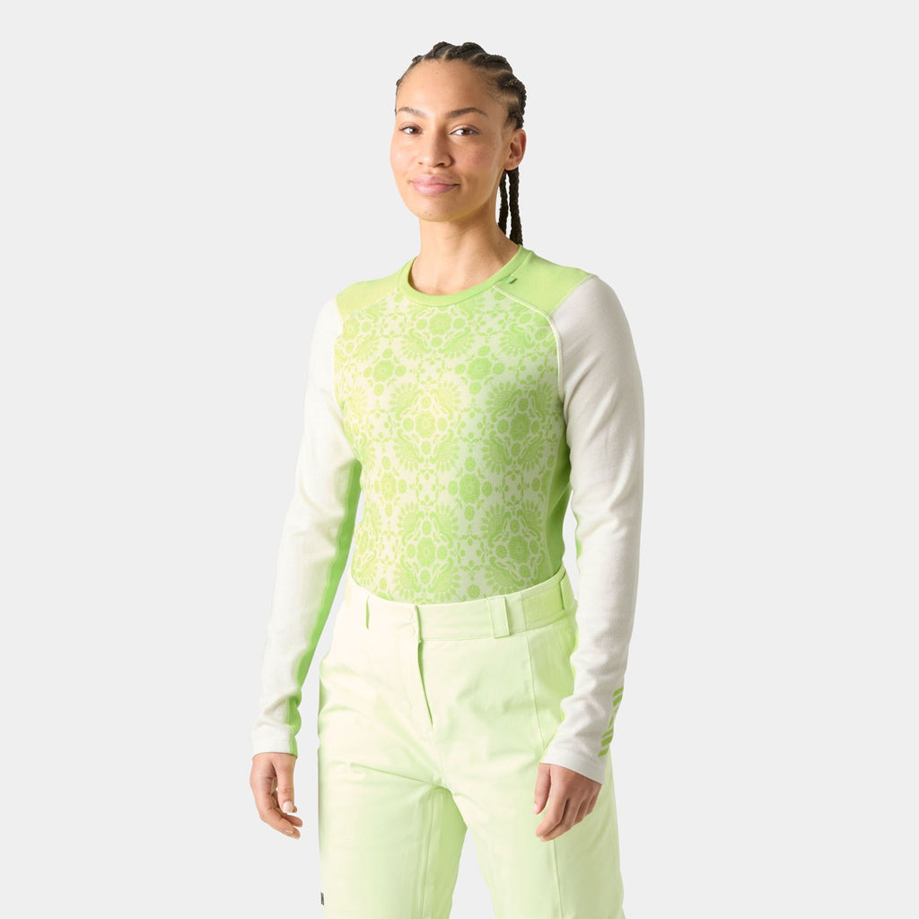 W LIFA MERINO MIDW GRA CREW, LUMINOUS GR, L