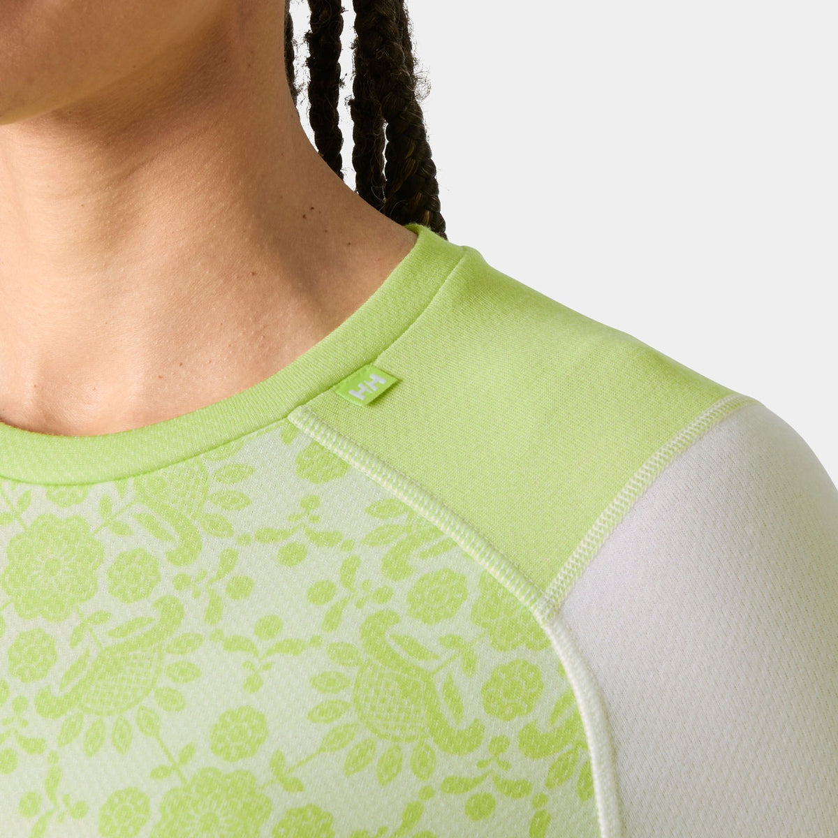 W LIFA MERINO MIDW GRA CREW, LUMINOUS GR, L