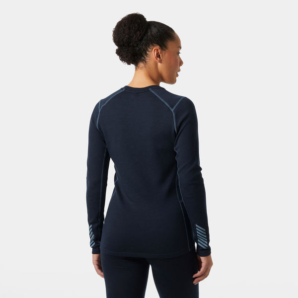 W LIFA MERINO MIDW GRA CREW, NAVY NORDIC, L