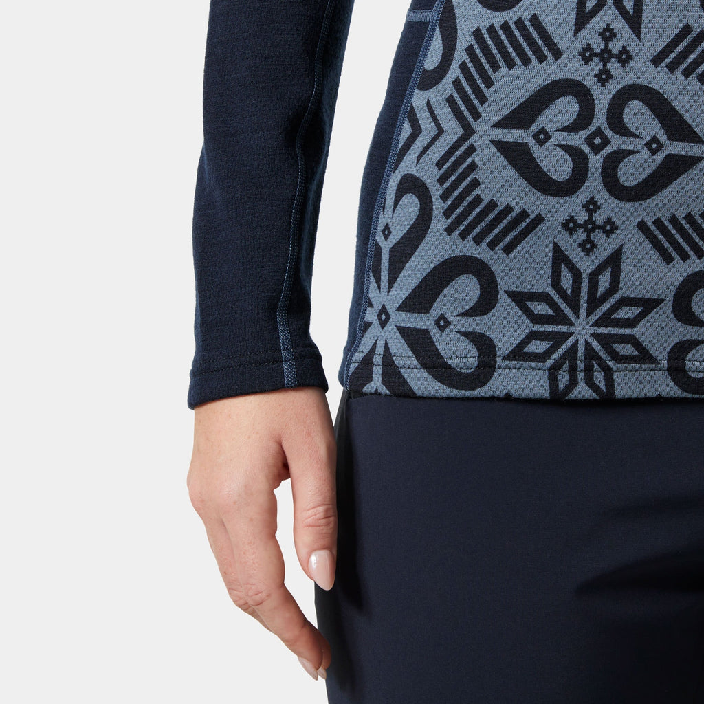 W LIFA MERINO MIDW GRA CREW, NAVY NORDIC, L