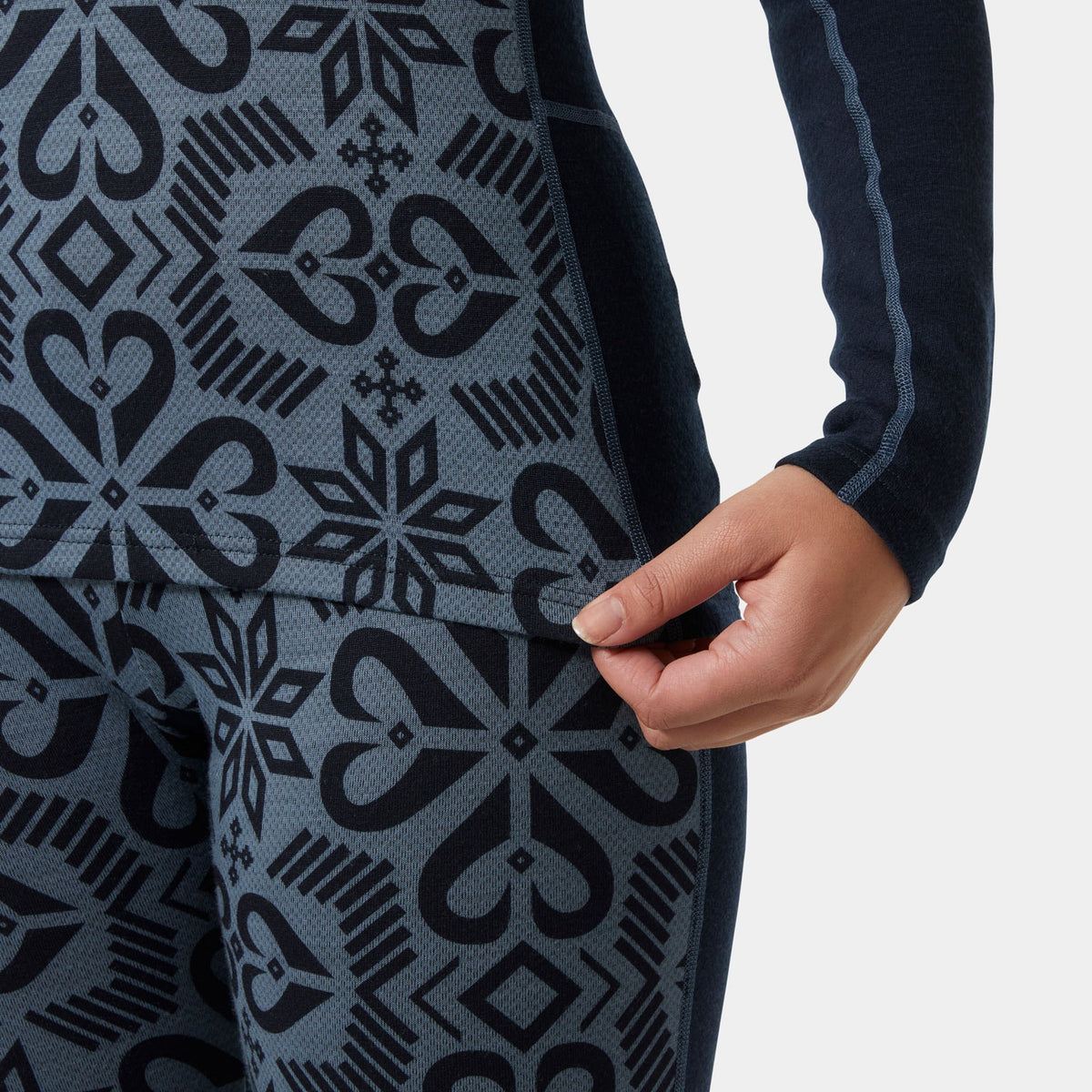 W LIFA MERINO MIDW GRA CREW, NAVY NORDIC, L