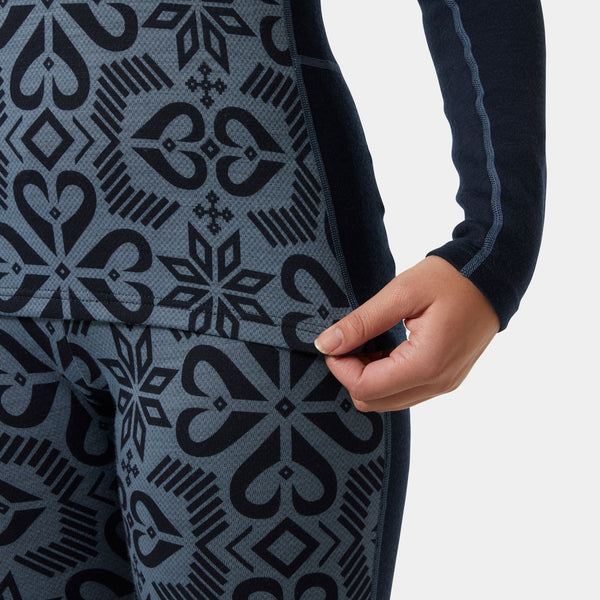 W LIFA MERINO MIDW GRA CREW, NAVY NORDIC, L