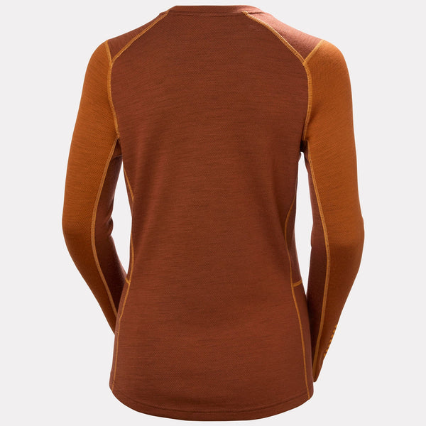 W LIFA MERINO MIDW GRA CREW, GINGER BISC, L