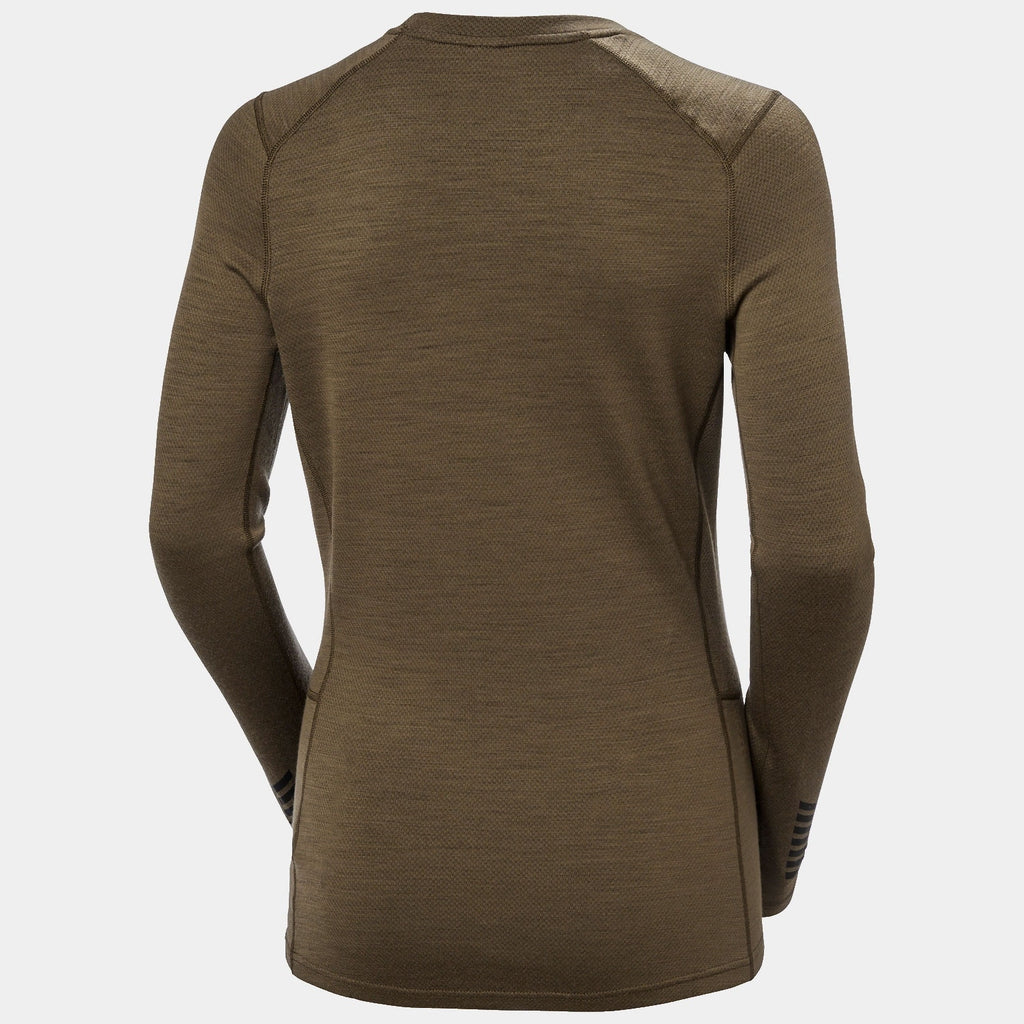 W LIFA MERINO MIDW GRA CREW, SEPIA HOUND, XL
