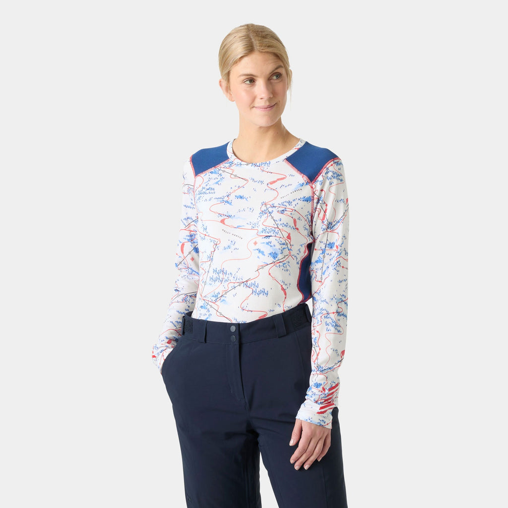 W LIFA ACTIVE CREW, WHITE SLOPE, L