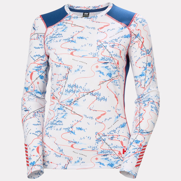 W LIFA ACTIVE CREW, WHITE SLOPE, L