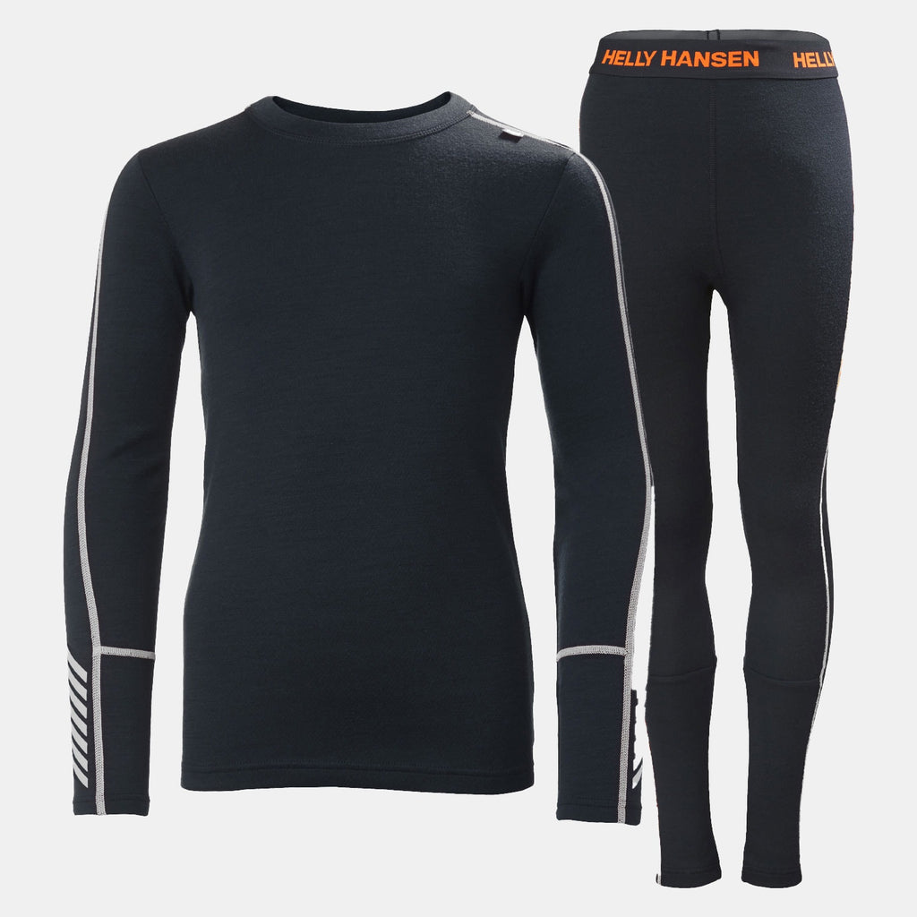JR LIFA MERINO MIDWEIGHT SET, NAVY, 140/10
