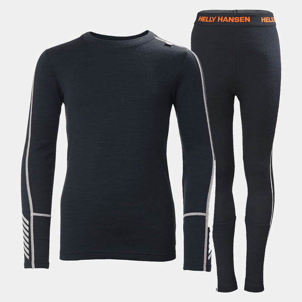 JR LIFA MERINO MIDWEIGHT SET, NAVY, 140/10