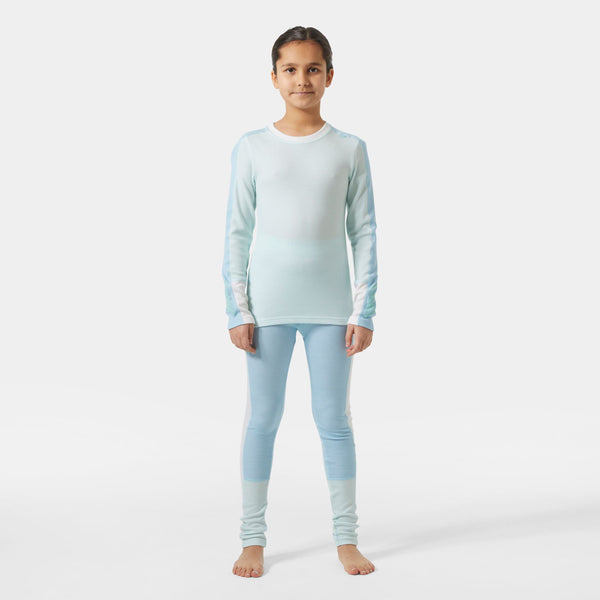 JR LIFA MERINO MIDWEIGHT SET, LIGHT CYAN, 164/14