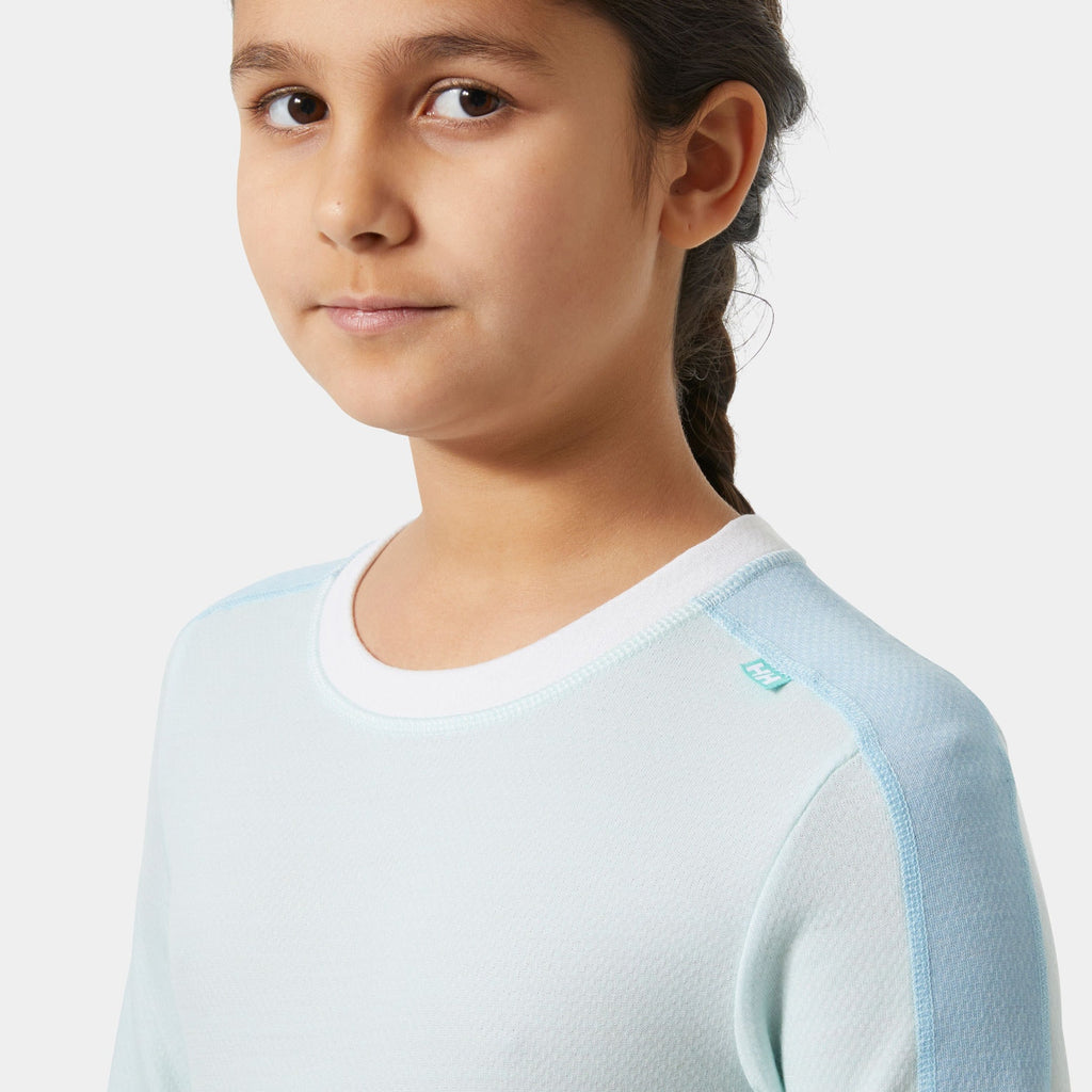 JR LIFA MERINO MIDWEIGHT SET, LIGHT CYAN, 164/14