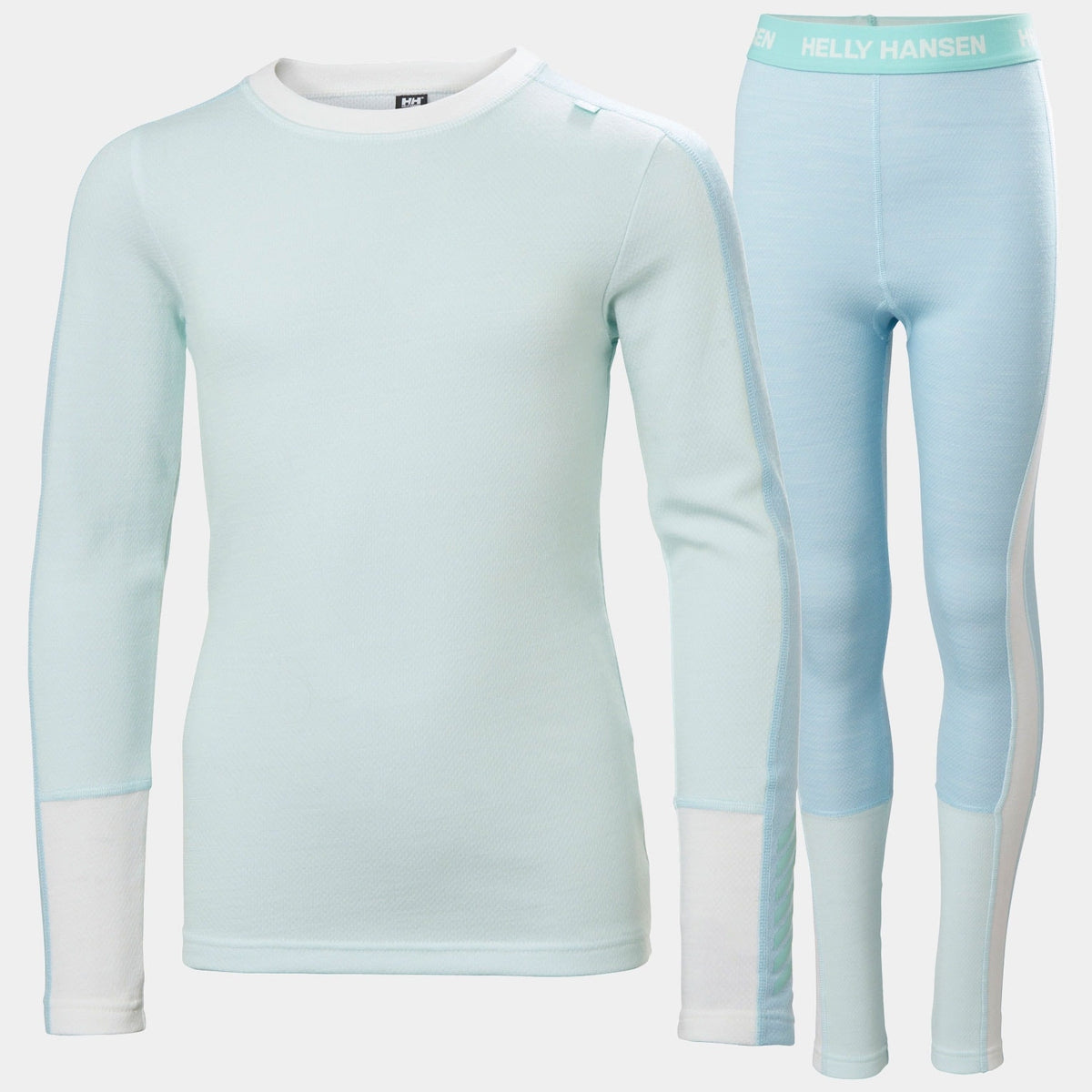 JR LIFA MERINO MIDWEIGHT SET, LIGHT CYAN, 164/14