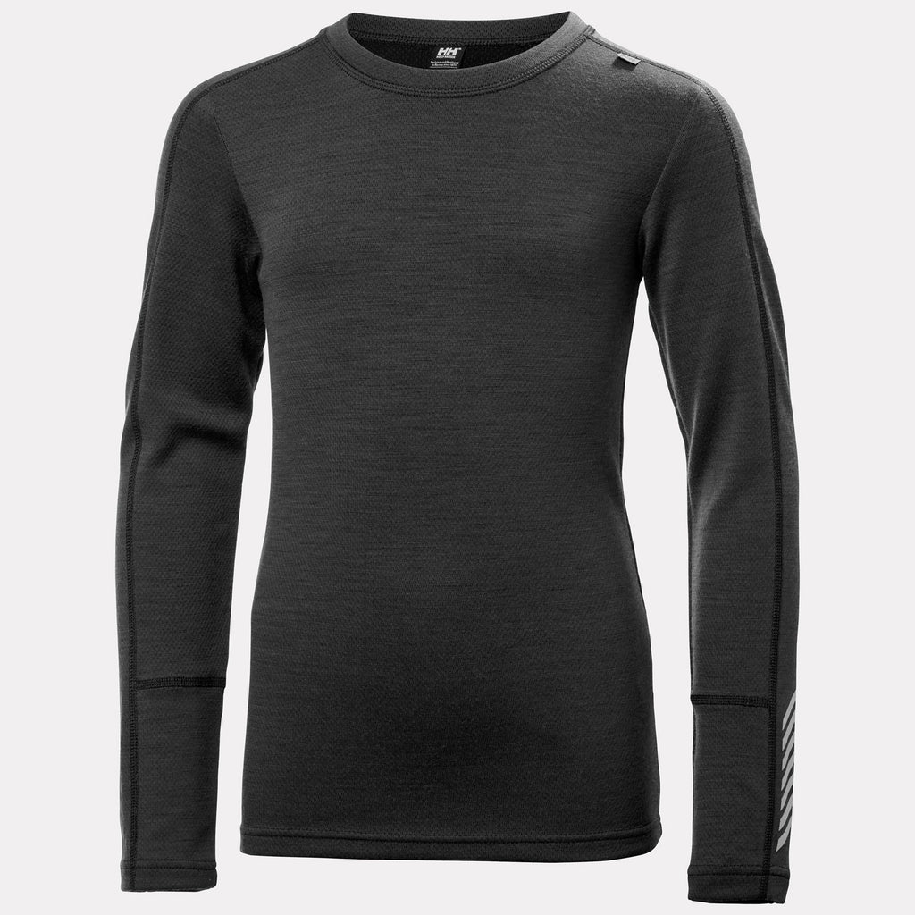 JR LIFA MERINO MIDWEIGHT SET, BLACK, 140/10
