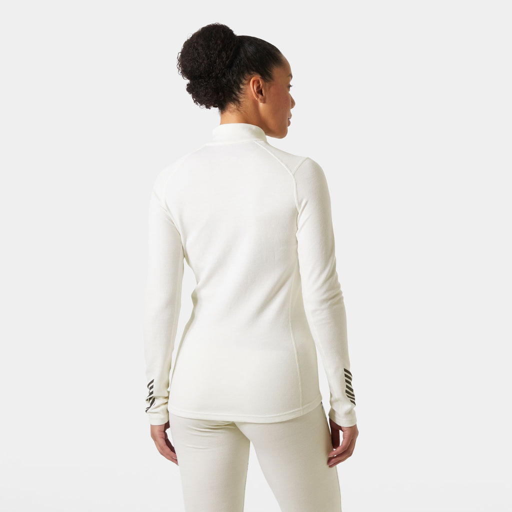 W LIFA MERINO MIDW GRA 1/2 ZIP, OFF WHITE, L