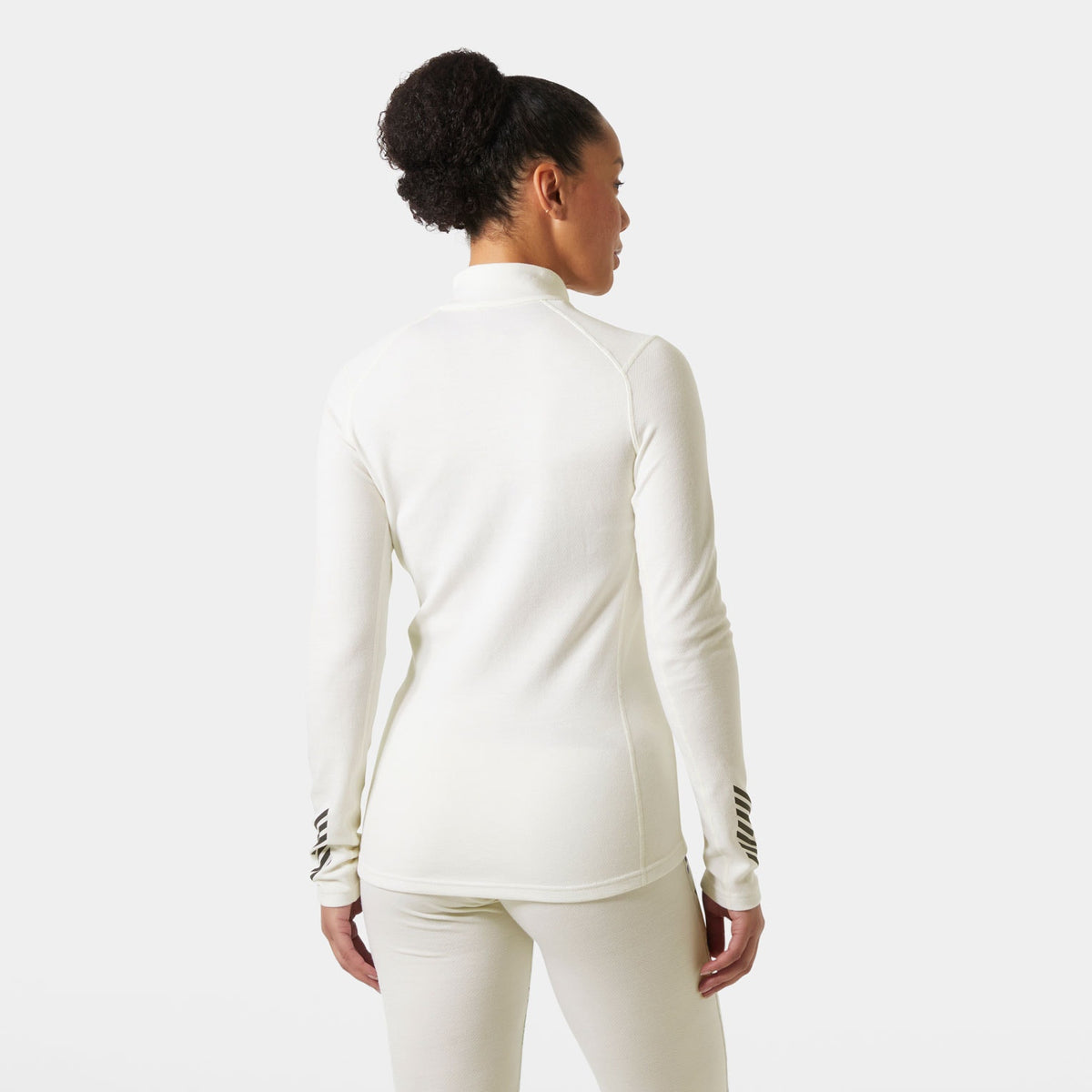 W LIFA MERINO MIDW GRA 1/2 ZIP, OFF WHITE, L