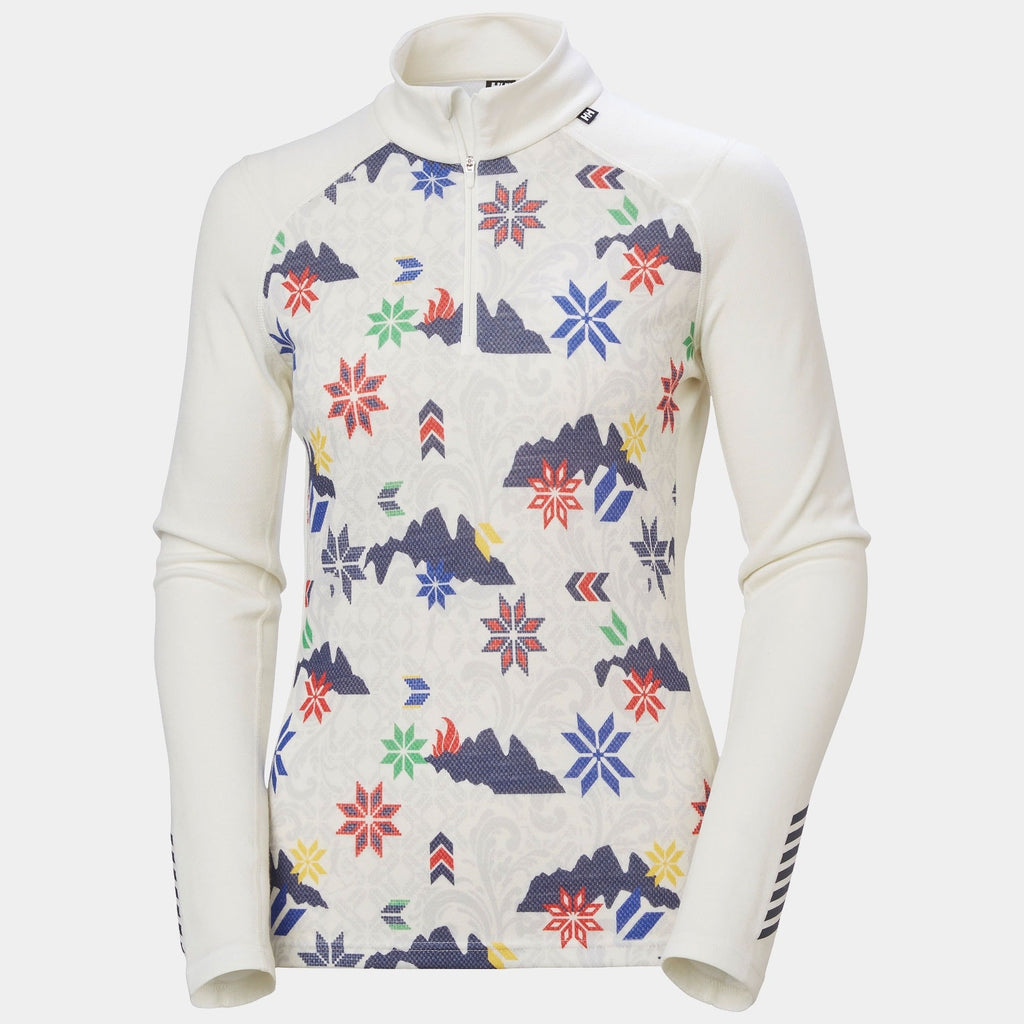 W LIFA MERINO MIDW GRA 1/2 ZIP, OFF WHITE, L