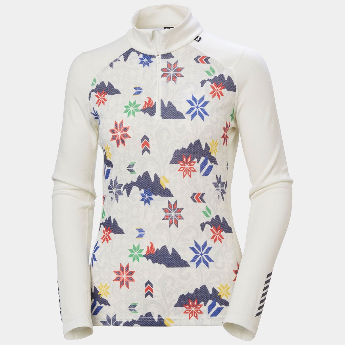 W LIFA MERINO MIDW GRA 1/2 ZIP, OFF WHITE, L