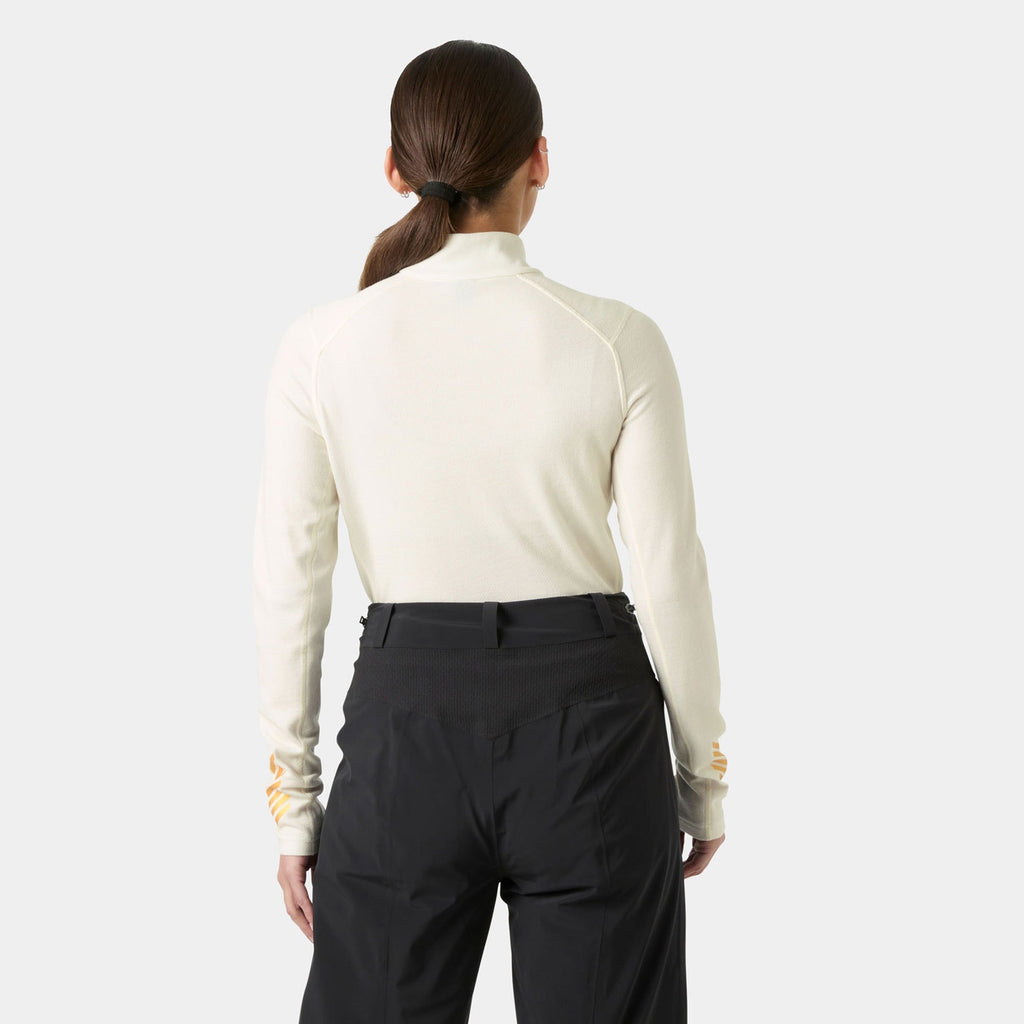 W LIFA MERINO MIDW GRA 1/2 ZIP, SNOW MONOGR, L