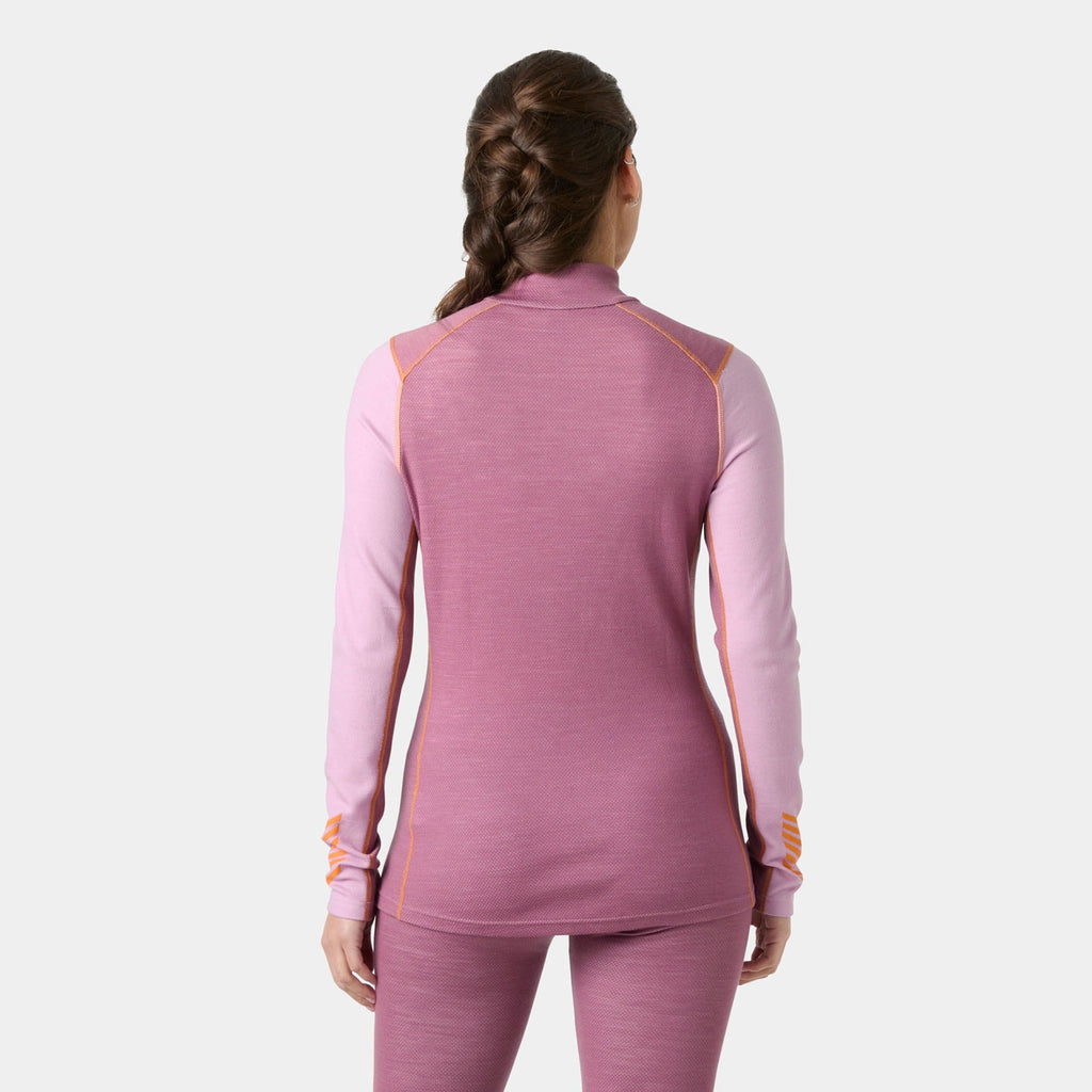 W LIFA MERINO MIDW GRA 1/2 ZIP, CHERRY BLOS, L