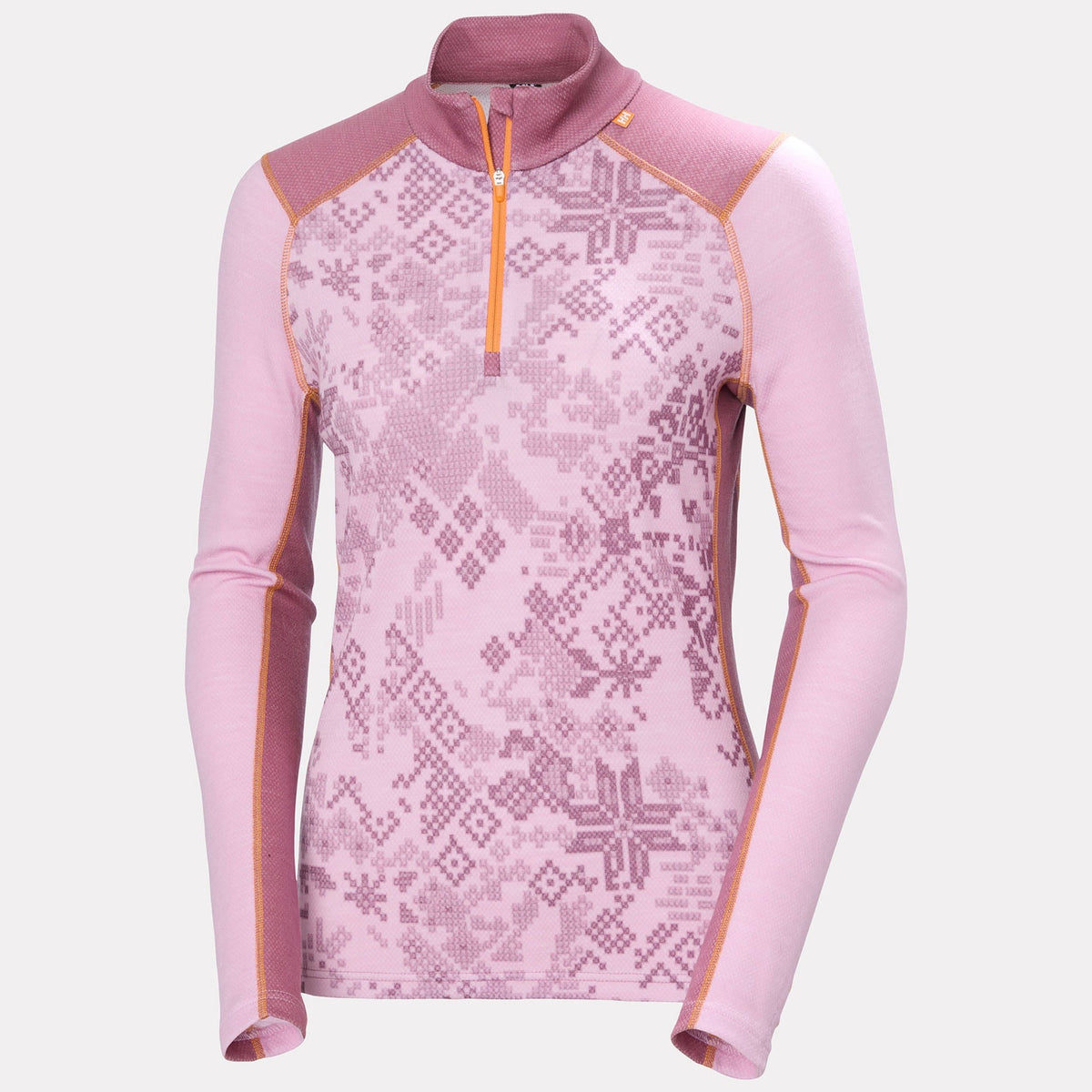 W LIFA MERINO MIDW GRA 1/2 ZIP, CHERRY BLOS, L