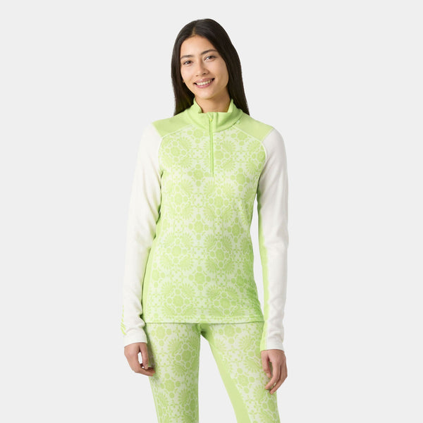 W LIFA MERINO MIDW GRA 1/2 ZIP, LUMINOUS GR, L