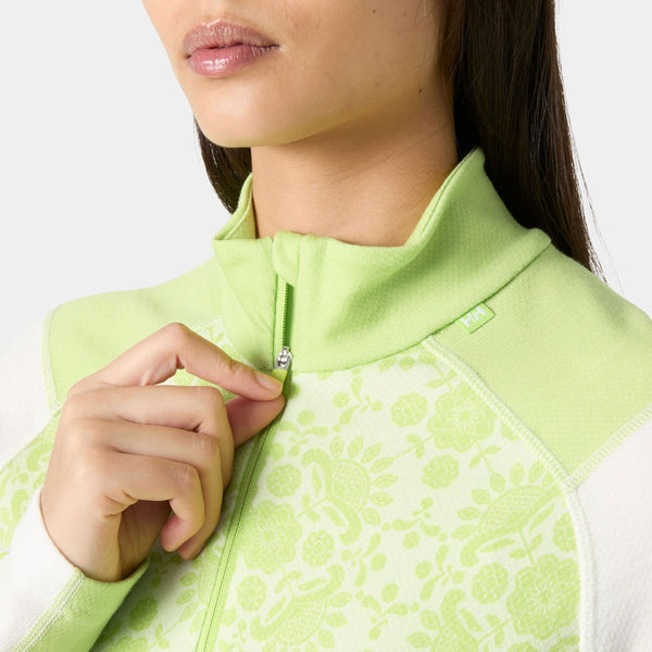 W LIFA MERINO MIDW GRA 1/2 ZIP, LUMINOUS GR, L