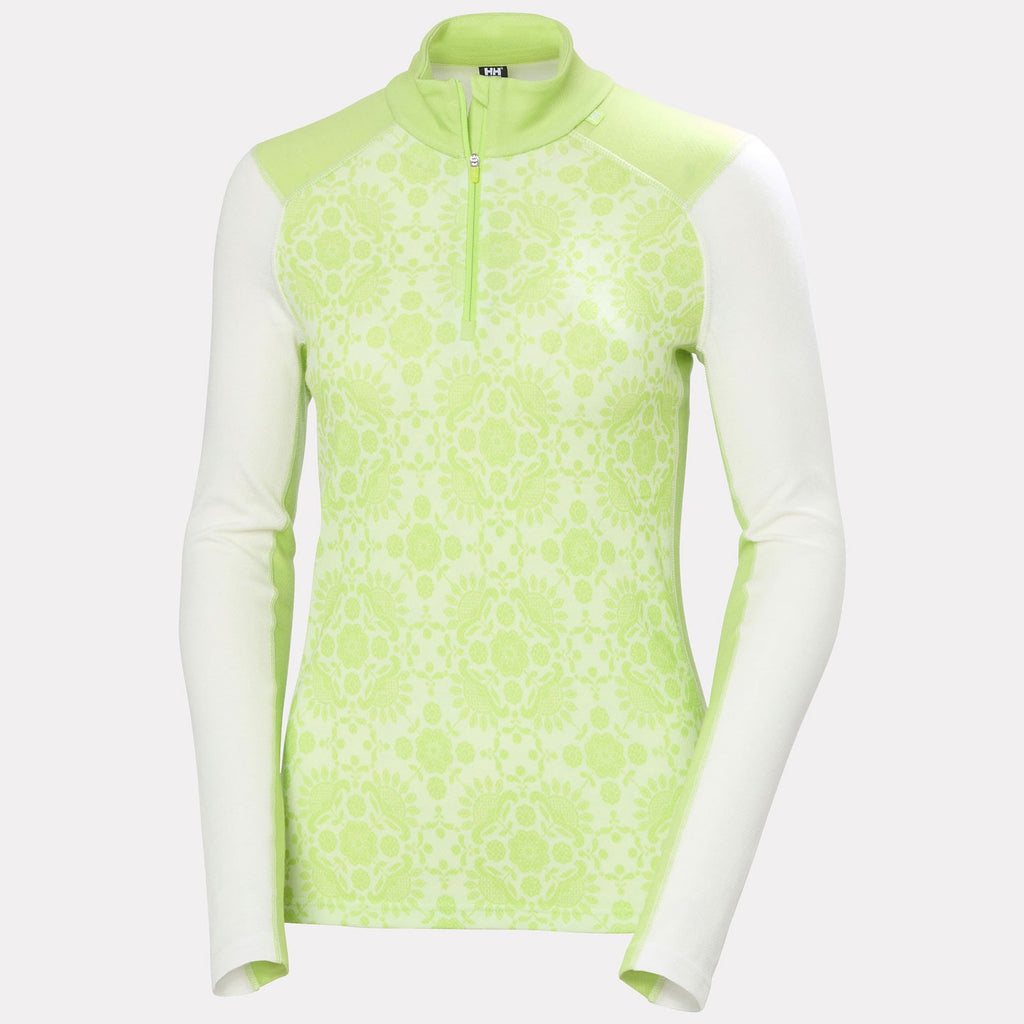 W LIFA MERINO MIDW GRA 1/2 ZIP, LUMINOUS GR, L