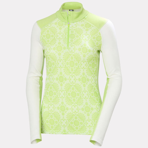 W LIFA MERINO MIDW GRA 1/2 ZIP, LUMINOUS GR, L