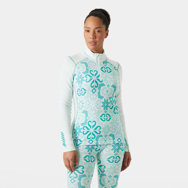 W LIFA MERINO MIDW GRA 1/2 ZIP, ICICLE NORD, S