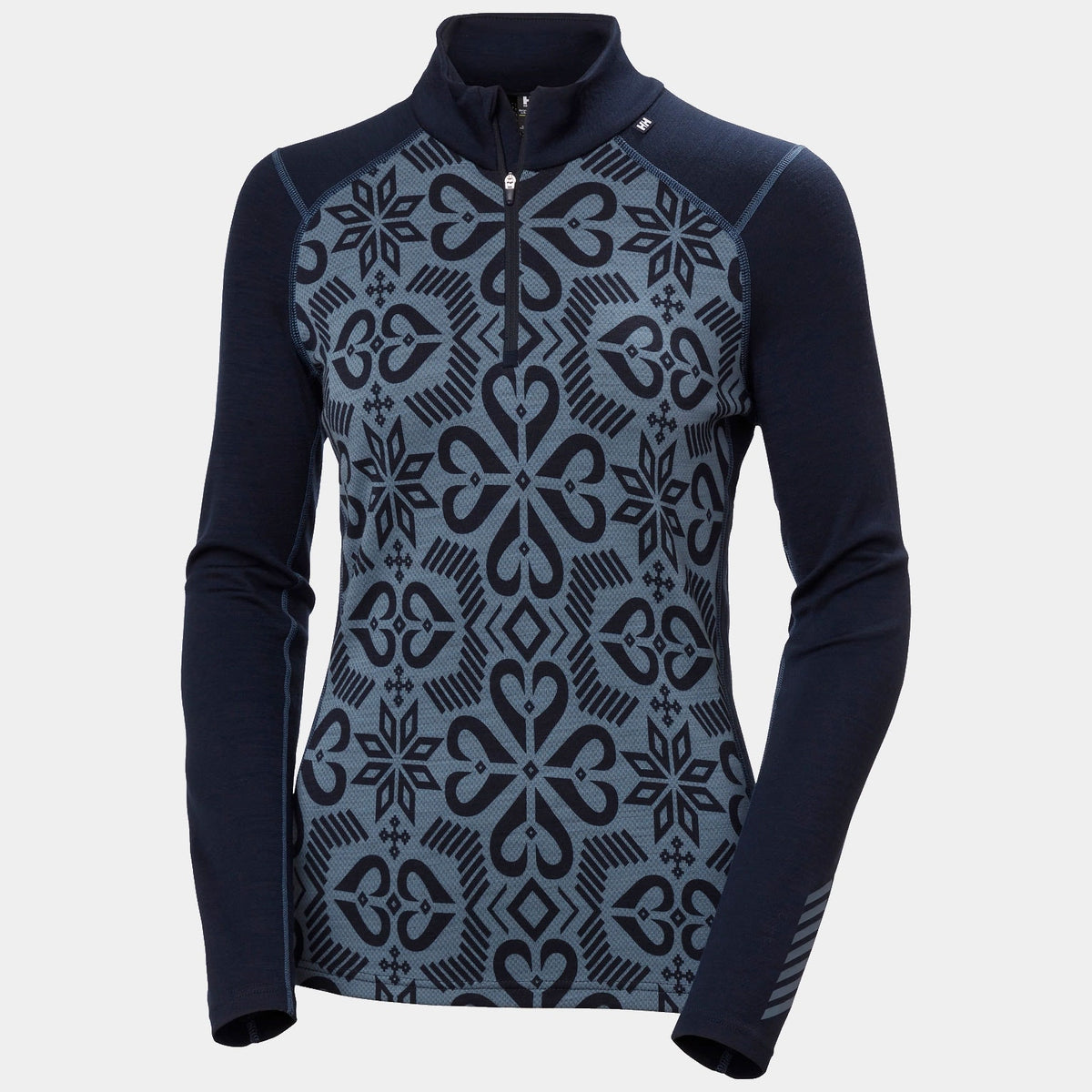 W LIFA MERINO MIDW GRA 1/2 ZIP, NAVY NORDIC, L