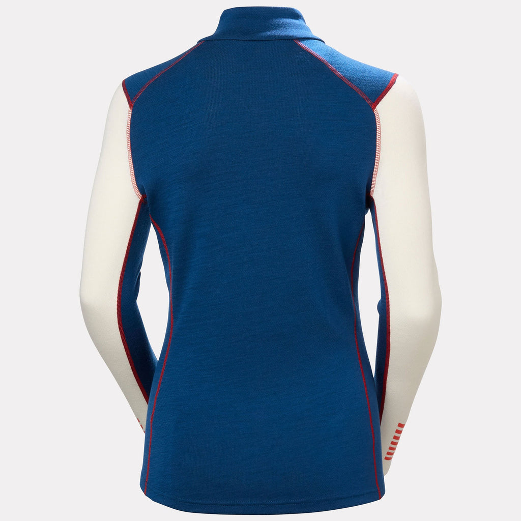 W LIFA MERINO MIDW GRA 1/2 ZIP, BRIGHT BLUE, L
