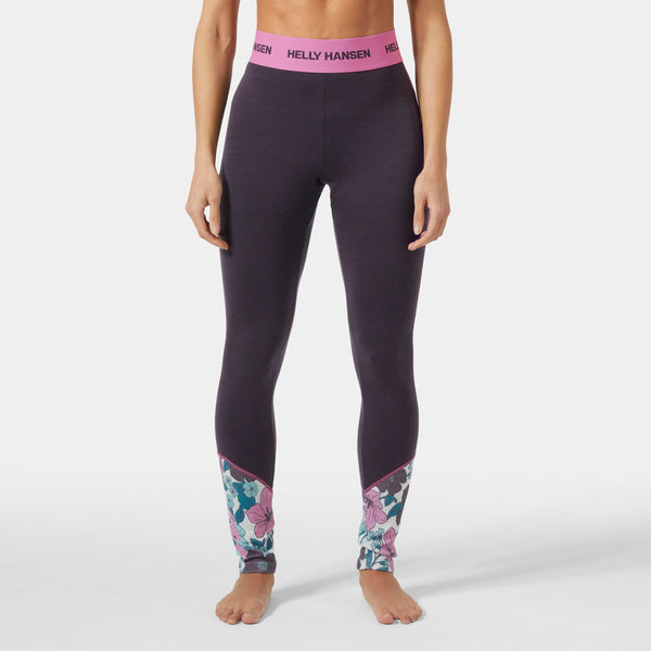 W LIFA MERINO MIDW GRA PANT, BLACK GRAPE, L