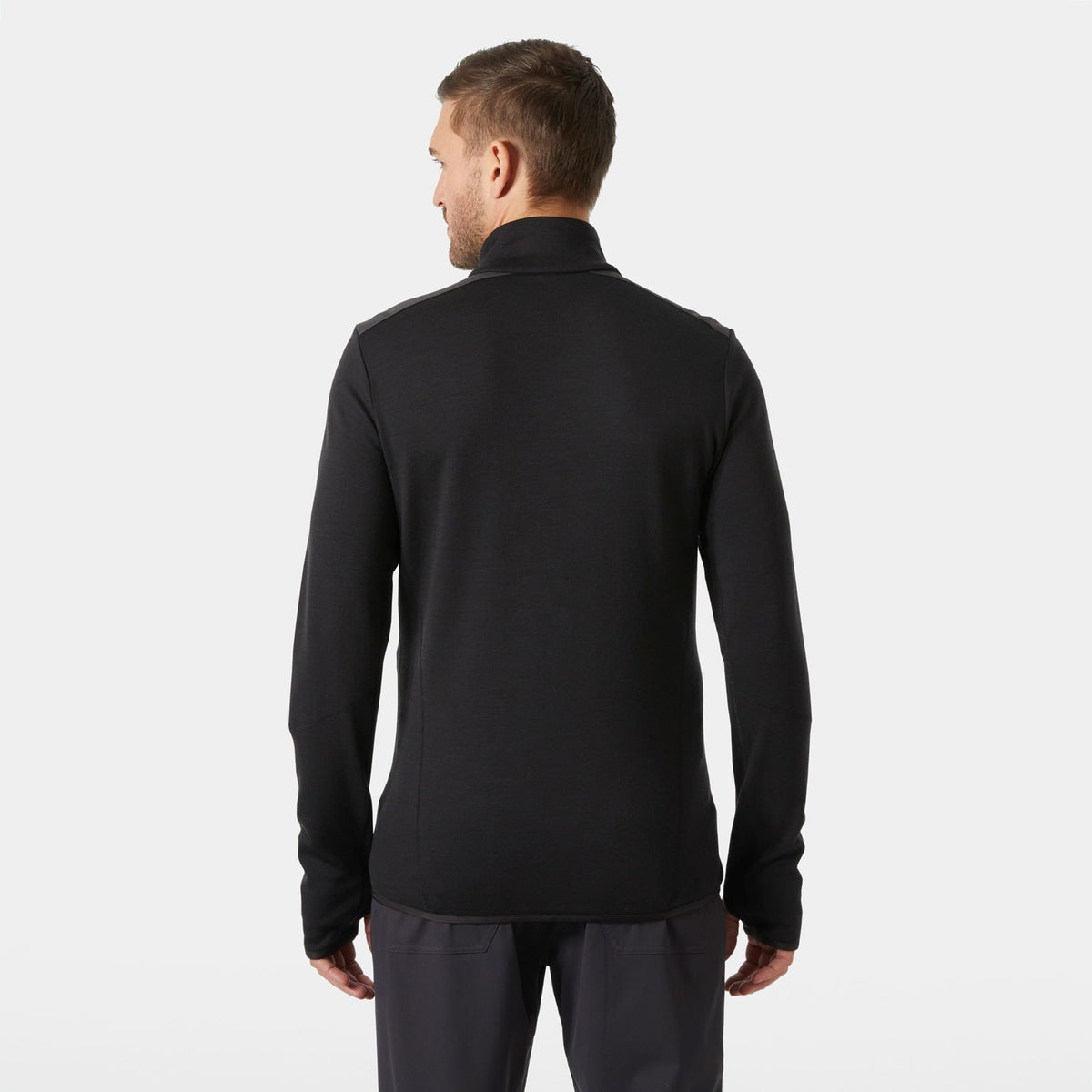 LIFA MERINO MIDLAYER, BLACK, XXL