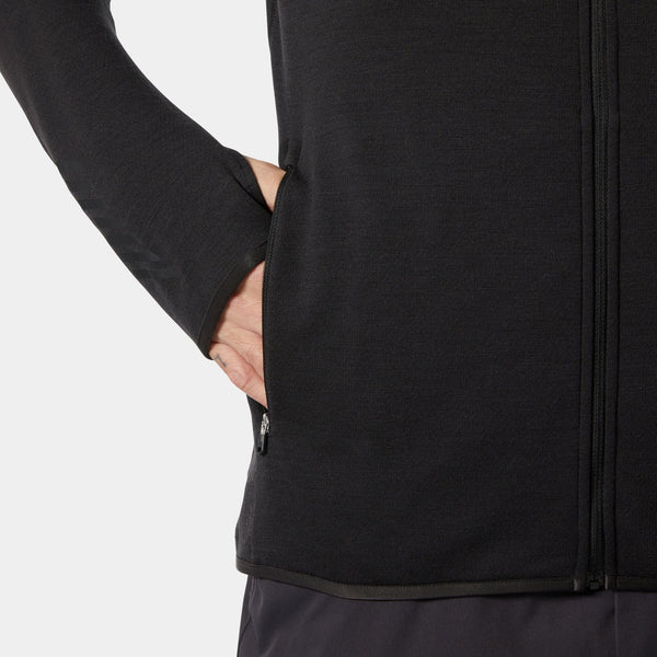LIFA MERINO MIDLAYER, BLACK, XXL