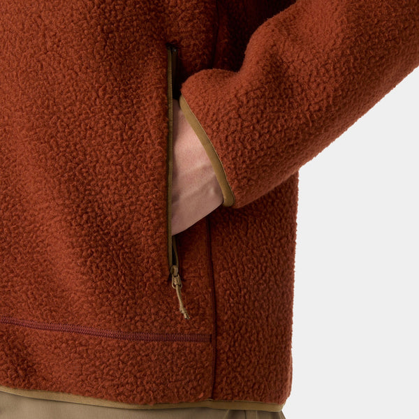 PANORAMA PILE BLOCK JACKET, IRON OXIDE, XXL