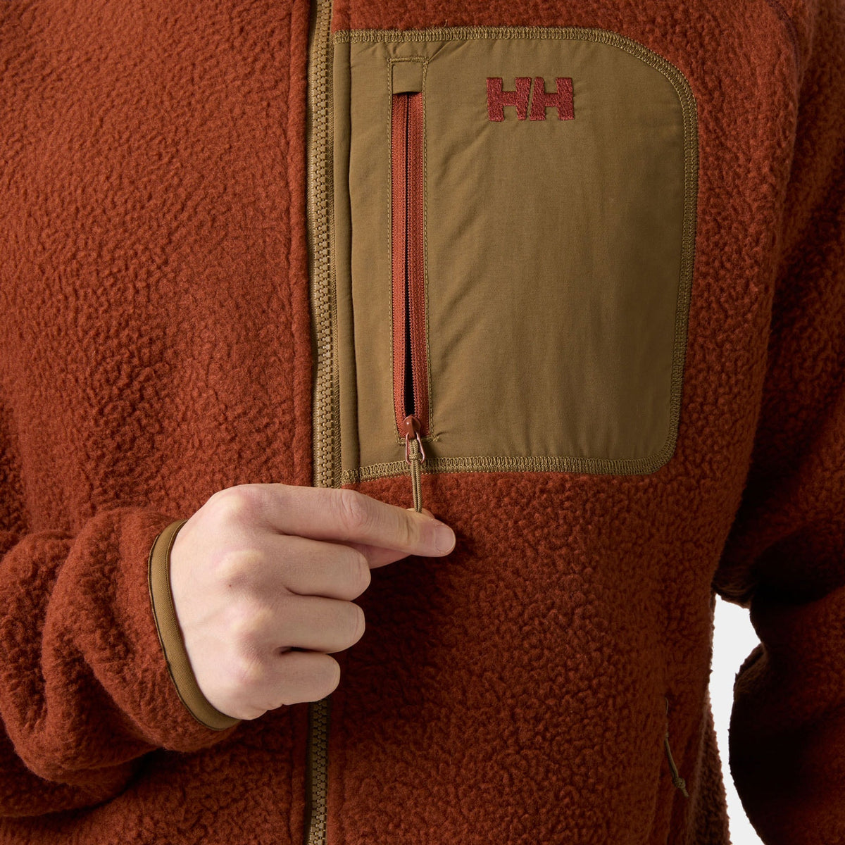 PANORAMA PILE BLOCK JACKET, IRON OXIDE, XXL