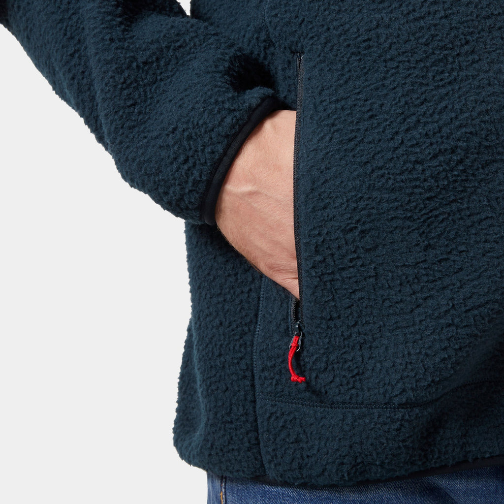 PANORAMA PILE BLOCK JACKET, NAVY, XXL