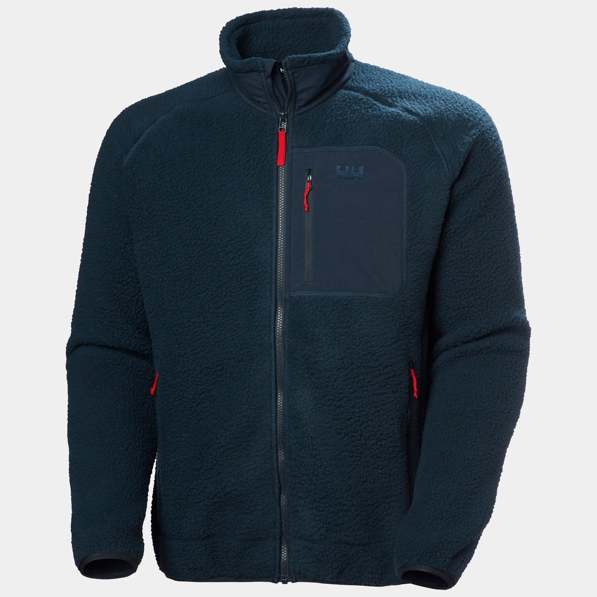 PANORAMA PILE BLOCK JACKET, NAVY, XXL