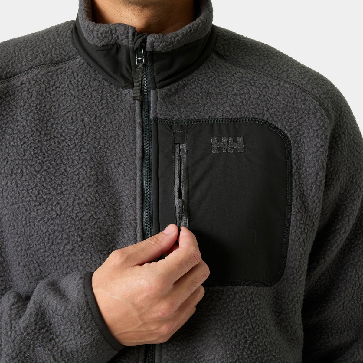 PANORAMA PILE BLOCK JACKET, THUNDER GRE, XXL