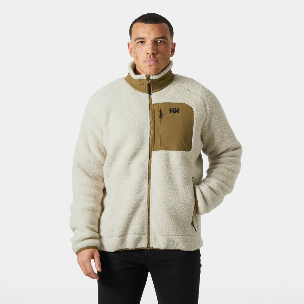 PANORAMA PILE BLOCK JACKET, PELICAN, XXL