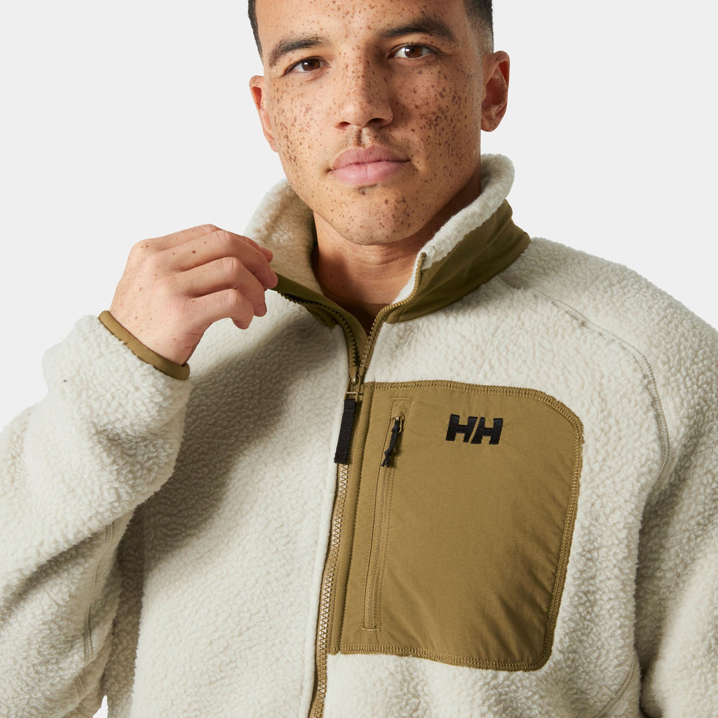 PANORAMA PILE BLOCK JACKET, PELICAN, XXL