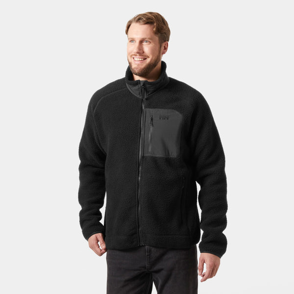 PANORAMA PILE BLOCK JACKET, BLACK, XXL