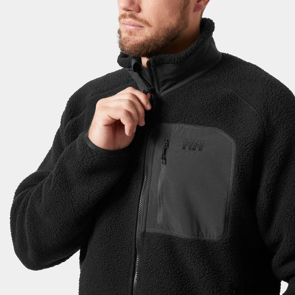 PANORAMA PILE BLOCK JACKET, BLACK, XXL